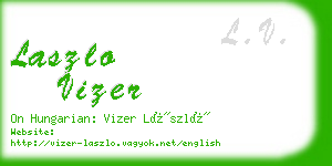 laszlo vizer business card